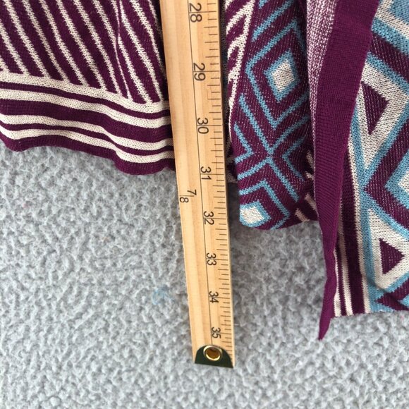 UMGEE Sweater Womens Small Purple Striped Open Cardigan Knit Stretch Everyday - Picture 8 of 9